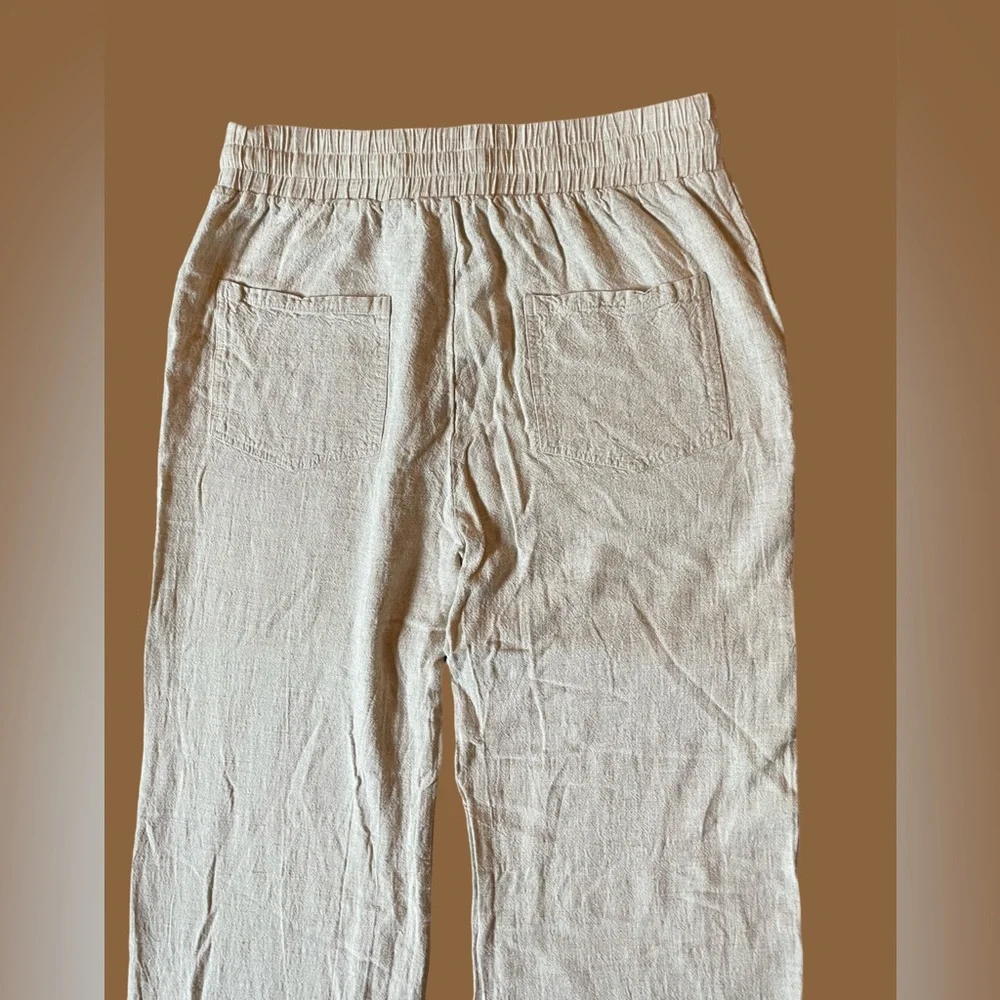 Linen blend drawstring pants, size S - Picture 7 of 8